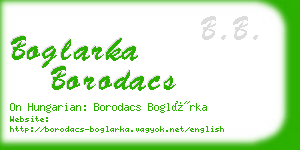 boglarka borodacs business card